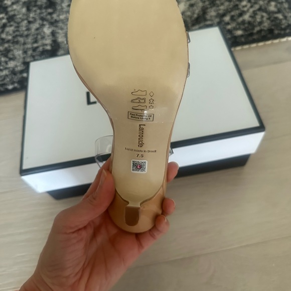 Larroude Nude and Transparent Heels - Picture 5 of 6